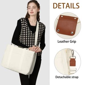 Sac fourre-tout en toile de coton réutilisable et écologique, design tendance, en promotion - Product Image 6