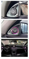 Mise à niveau de la lumière ambiante intérieure de voiture à 64 couleurs LED pour Mercedes Benz Classe C W205 2015-2021 Accessoires de bande d'ambiance