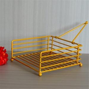 Porte-papier toilette en fer forgé pour la maison, écologique, moderne, simple, élégant, comptoir, noir, blanc, or - Product Image 5