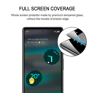 Protector de Pantalla de Vidrio Templado Transparente HD con Pegamento Completo Antiestático 2.5D 9H ESD para Google Pixel 9/9Pro/9ProXL - Product Image 5