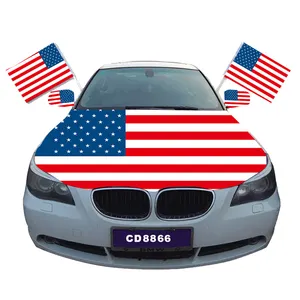 Cubierta para capó de coche, producto promocional, bandera con cubierta de espejo trasero, personalizada, de EE. UU. Y Estados Unidos