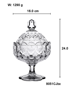 9051CJbx Angelica med contenitore insalatiera all'ingrosso con coperchio per decorazioni per la casa ciotola <span class=keywords><strong>di</strong></span> cocco set da re cristallo - Product Image 3