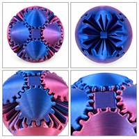 3D Fidget Toy Interactive Gear Structure Colorful Plastic 3D Printed Fidget Toy Office Desk Accessory