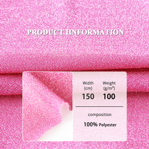 Nhà Máy Giá 100% <span class=keywords><strong>Polyester</strong></span> Long Lanh Kim Loại Sợi Dệt Kim Voan Vải Cho Một Mảnh Váy - Product Image 2