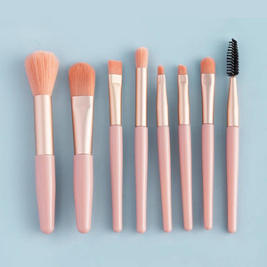 Ensemble de pinceaux de maquillage 8 pièces, pinceaux de maquillage portables Morandi macaron, pinceaux doux pour le blush et les fards à paupières, outils de beauté - Product Image 1