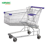 Chariot de courses en métal au design moderne, chariot de supermarché à structure en acier, équipement de vente au détail durable, OEM