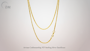 Collar de Cadenas Finas de Plata 925 con Baño de Oro de 18K de UM Jewelry, Unisex/Mujer/Hombre, para Regalos de Compromiso, Aniversario, Boda, Venta al por Mayor - Product Image 2