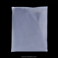 Petit mini logo imprimé sac à fermeture éclair en plastique givré emballage bijoux pour accessoires bagues sacs à vêtements