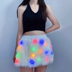 Nouvelle jupe sexy à LED, jupe en laine lumineuse, jupe en fourrure sexy pour femmes / robe - Product Image 4