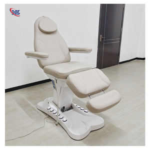 Venta al por mayor de base blanca de altura ajustable masaje eléctrico cama de spa salón de belleza moderno cama médica terapéutica - Product Image 1