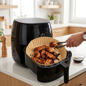 Tapis en silicone alimentaire jetable résistant au four, absorbant l'huile, avec taille personnalisable pour friteuse à air, barbecue et cuisson - Product Image 1