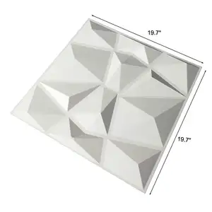 30X30Cm Decoratieve 3D Wandpanelen In Diamant Ontwerp Mat Wit Behang Muurschildering Tegel-Panel-Mold 90S Esthetische Kamer Deco