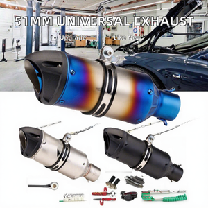 ท่อไอเสียรถจักรยานยนต์แบบดัดแปลงขนาด 51 มม. สำหรับ PCX NMAX Aerox Z400 <span class=keywords><strong>Z250</strong></span> Z650 CBR150R CBR250RR R15V3 - Product Image 2