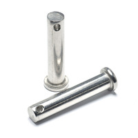 Carbon Steel M10 X 60mm Zinc Plated Grooved Clevis Pin with Hole for Quick Release Trailer Hitch Application