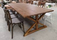 Table de ferme rectangulaire pliable en bois pour événements, fêtes, extérieur, mariage, 160, 200, 240 cm, 8 pieds