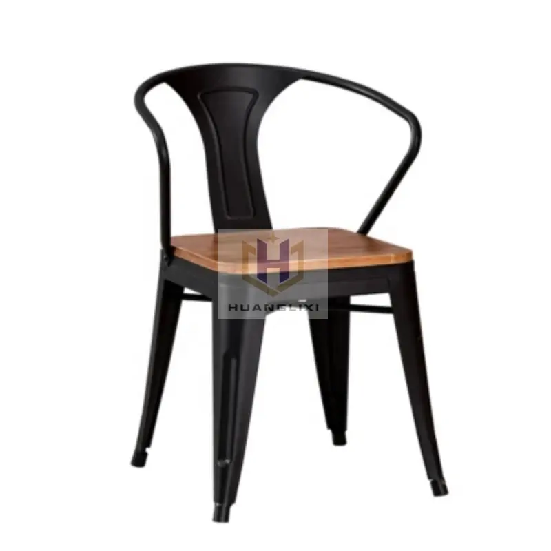 Meubles fabriqués en usine restaurant café restauration rapide café industriel métal plastique table et chaises en bois