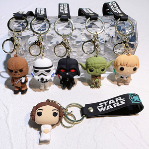 Nouveau porte-clés <span class=keywords><strong>Star</strong></span> Wars le plus vendu, articles Mandalorian, Baby Yoda, Stormtrooper, Darth Vader, pendentif en silicone. - Product Image 3