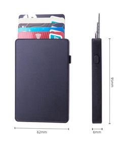 Superior Quality Rfid Pop up Credit Card Holder Men <strong>Cool</strong> Credit Cards <strong>Wallets</strong> - Product Image 5