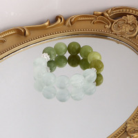 Bracelet en pierre Xiuyu naturelle polie, fluorite verte, bijou exquis minimaliste à la mode, bracelet perlé en cristal pour femmes