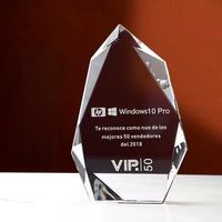 Trophée en cristal personnalisé, autorisé par le distributeur, pour la reconnaissance des employés de talent, médaille de leadership, impression UV, souvenirs de compétitions