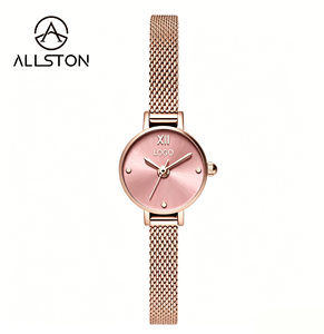 Orologio da Donna Rosa di Alta Gamma Personalizzato, Etichetta Privata, Movimento Cinese, ODM, Moda Business, Cristallo, Prodotto da Orologiai d'Elite - Product Image 1