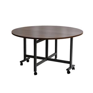 Tavolo da pranzo pieghevole allungabile con <span class=keywords><strong>ruote</strong></span>, struttura in metallo a foglia di goccia tavolo per il piccolo spazio cucina - Product Image 6