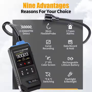 <span class=keywords><strong>Détecteur</strong></span> de fuite de <span class=keywords><strong>gaz</strong></span> combustible industriel FNIRSI GD-02 haute précision pour le méthane, longue durée de vie, temps d'échantillonnage de 0,5 s, 1 ppm/1 % LEL - Product Image 3