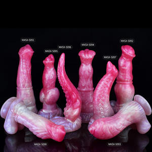 Simulation de godes d'animaux en PVC érotique pour adultes, tentacule de pieuvre, plug anal, alien, loup, cheval, coq, cour arrière - Product Image 1