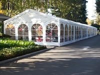 Tente de Mariage Personnalisable à Armature en Aluminium Blanc avec Éclairage LED, Rideaux Décoratifs et Bâche en PVC pour Événements Extérieurs et Expositions