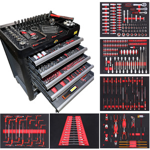 Ensemble d'outils de mécanicien professionnel de 352 pièces, kit complet d'outils de réparation automobile en acier au carbone avec coffret de rangement robuste - Product Image 1