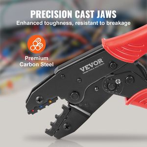 DB vente en gros 210 pièces en acier thermorétractable dénudeur à cliquet ensemble d'outils de sertissage pour connecteurs électriques isolés AWG22-10 - Product Image 4