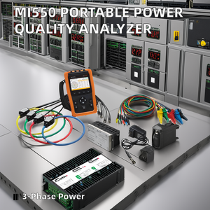 Analizador de Energía Eléctrica Portátil Mi550, Multilingüe, con WiFi y Ethernet, Registrador de Energía, Analizador de Calidad de Energía Trifásico - Product Image 2