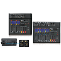 4-Wege 6-Wege Kleine Professionelle Bluetooth-Aufnahme-USB-Soundkarte mit Reverb für Karaoke, Heim-Performance, Konferenz-Mischpult