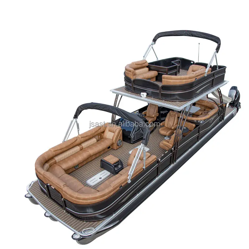 Professional customized double hull pontoon boat for sale