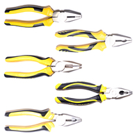 Pince multifonctionnelle de 6, 7 et 8 pouces, outils de quincaillerie, finition nickel poli, noir chromé