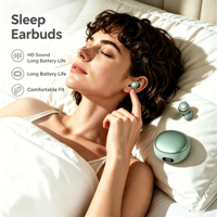Audífonos para Dormir Más Populares, Más Vendidos, Cómodos y Portátiles, Resistentes al Agua IPX5, Control Táctil, Sonido de Alta Fidelidad, Conexión Estable