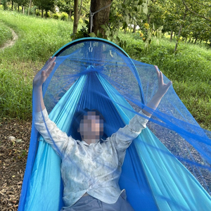 <span class=keywords><strong>Hamac</strong></span> <span class=keywords><strong>moustiquaire</strong></span> léger personnalisé pour l'extérieur, <span class=keywords><strong>hamac</strong></span> balançoire en nylon anti-retournement, équipement de camping respirant pour le camping sauvage - Product Image 4