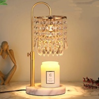 Lampe chauffe-bougie de luxe légère avec minuterie, lampe chauffe-bougie électrique en métal, lampe chauffe-bougie