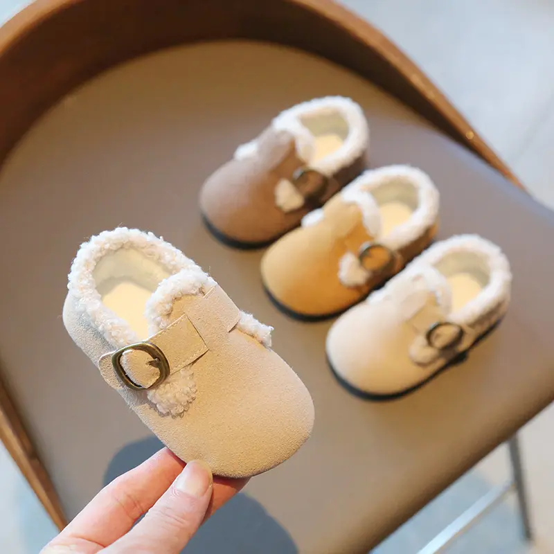 Herfst Winter Baby Schoenen Zachte Zolen Peuter Schoenen Pluche Katoen 1-2 Jaar Oude Slippers