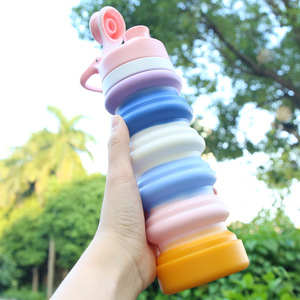 Bouteille d'eau pliable Gibeni Color 500 ml en silicone de qualité alimentaire, portable pour le sport et le cyclisme en extérieur - Product Image 1