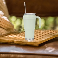 Gobelet isotherme en acier inoxydable de 40 oz avec poignée et couvercle
