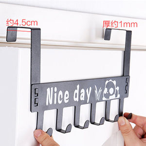 Mingzhe <b>Over</b> <b>Door</b> Hook 6 Hooks Carbon Steel Hanger For Clothes And <b>Storage</b> - Product Image 3