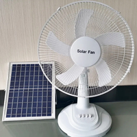 Ventilateur de table solaire rechargeable à usage domestique, alimenté par énergie solaire