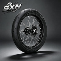 Ensemble de roues Supermoto en aluminium CNC de 17 pouces pour moto électrique Sur-Ron Ultra Bee, pneus CST avant et arrière argentés, kit complet