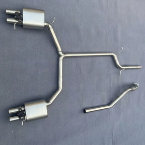 Système d'échappement universel en acier inoxydable à double circuit pour <span class=keywords><strong>Audi</strong></span> A3 A4 <span class=keywords><strong>A5</strong></span> A6 avec entrées de 2,5 pouces et sorties de 4,0 pouces - Product Image 3
