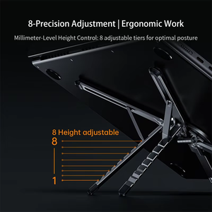 Penyangga Laptop Lipat 2 in 1 dari Aluminium Alloy yang Sedang Tren Produk Baru Penyangga Laptop dengan Penyangga Ponsel Magnetik untuk iPhone - Product Image 6