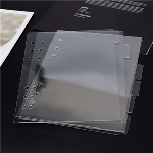 A5 A6ตัวยึด A7 6แท็บตัวแบ่งดัชนีอะคริลิคใสตัวแบ่งแผ่นวางแผนใบหลวมสำหรับสมุดบันทึก6วง - Product Image 5
