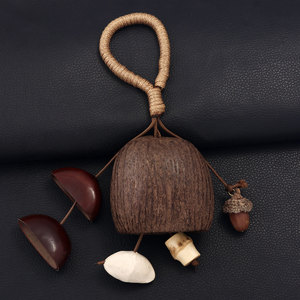 Adornos Colgantes Hechos a Mano, Campanas de Viento con Sonido, Paquete de Bolsitas de Semillas Naturales para Deseos, Decoración de Jardín, Colgante, Amuleto para <span class=keywords><strong>Coche</strong></span> - Product Image 3