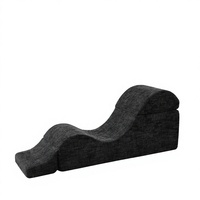 Chaise longue multifonctionnelle incurvée en forme de S, canapé de yoga avec support en éponge haute densité