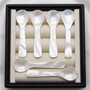 Cuillère de service artisanale en nacre de style européen de luxe, cuillère à caviar, à glace et à beurre haut de gamme, vaisselle élégante - Product Image 6